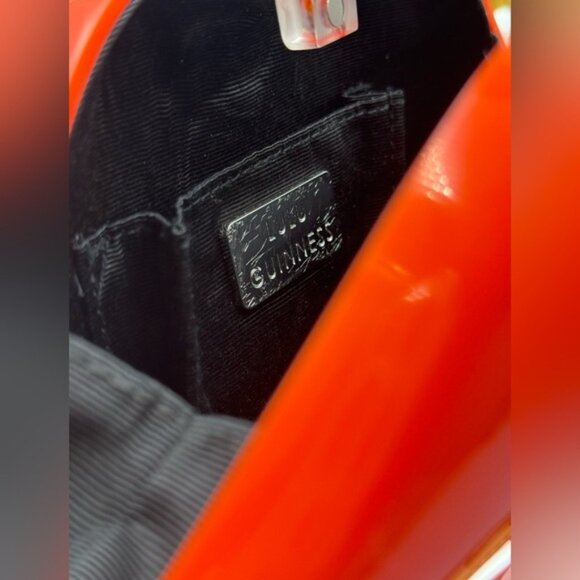 🆕 LULU GUINNESS 🧿 NWOT Iconic Lips Perspex Clutch - Burnt Orange Red - Picture 11 of 16